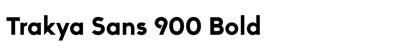 Trakya Sans 900 Bold